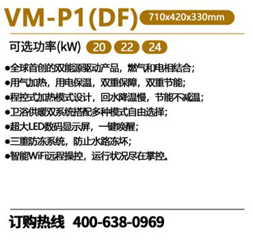 瑞马VM-P1（DF）双能源壁挂炉